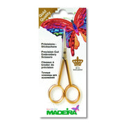 Madeira Embroidery scissors straight gold plated 12cm - 1pc | Knitting yarn shop / dzijas veikals