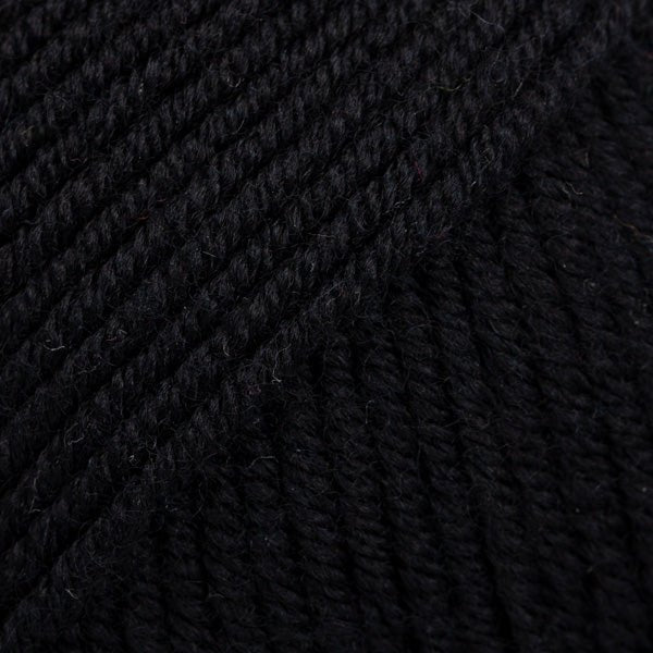 MERINO EXTRA FINE UNI COLOUR 02 black | Knitting yarn shop / dzijas veikals