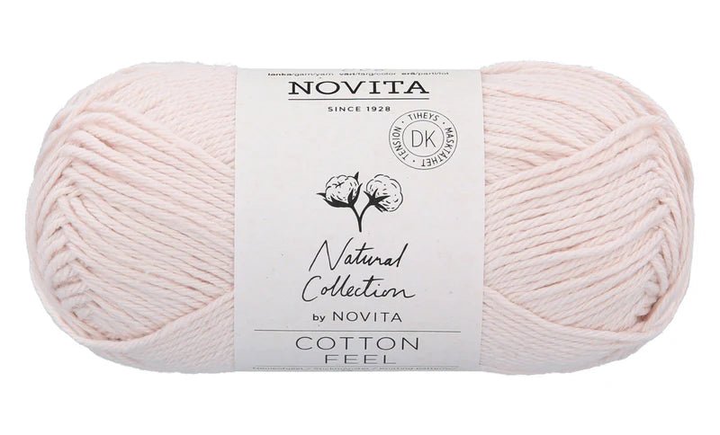 Novita Cotton Feel 008 chalk | Knitting yarn shop / dzijas veikals