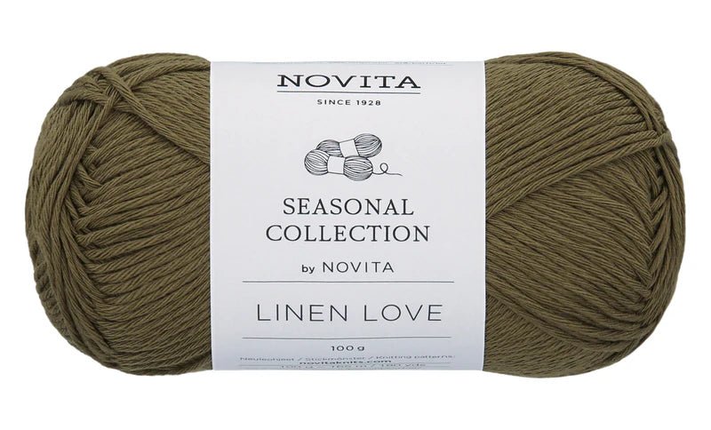 Novita Linen Love 614 tea leaves | Knitting yarn shop / dzijas veikals
