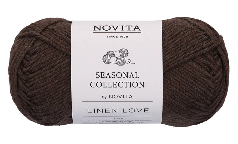 Novita Linen Love 615 espresso | Knitting yarn shop / dzijas veikals