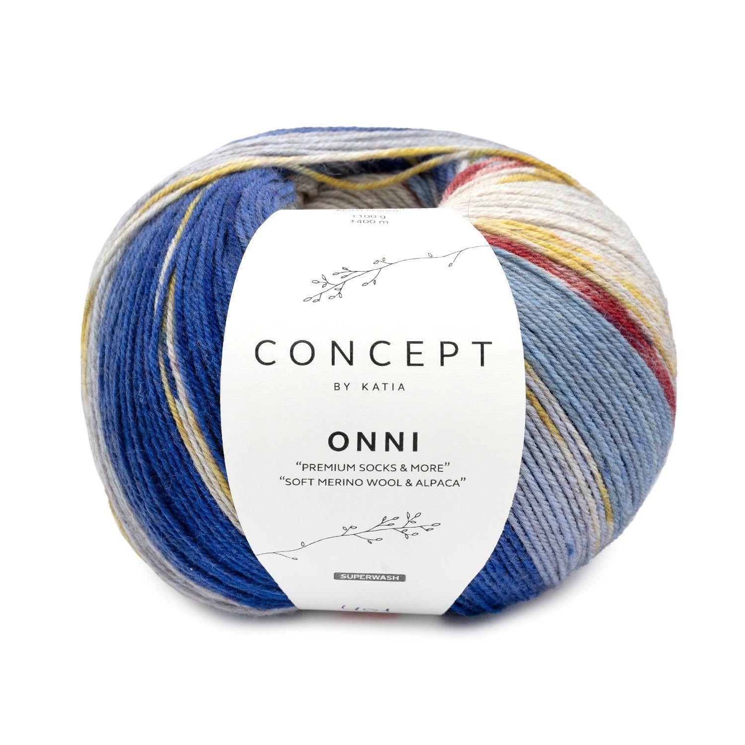 ONNI Merino - Alpaca Sock Yarn – Watercolor Gradient by Katia 401 | Knitting yarn shop / dzijas veikals