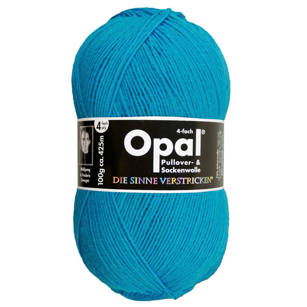 Opal Uni 4 - ply sock yarn, 100g 5183 Türkis | Knitting yarn shop / dzijas veikals
