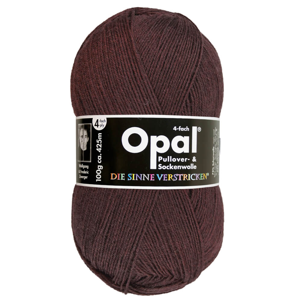 Opal Uni 4 - ply sock yarn, 100g 5192 Dunkelbraun | Knitting yarn shop / dzijas veikals