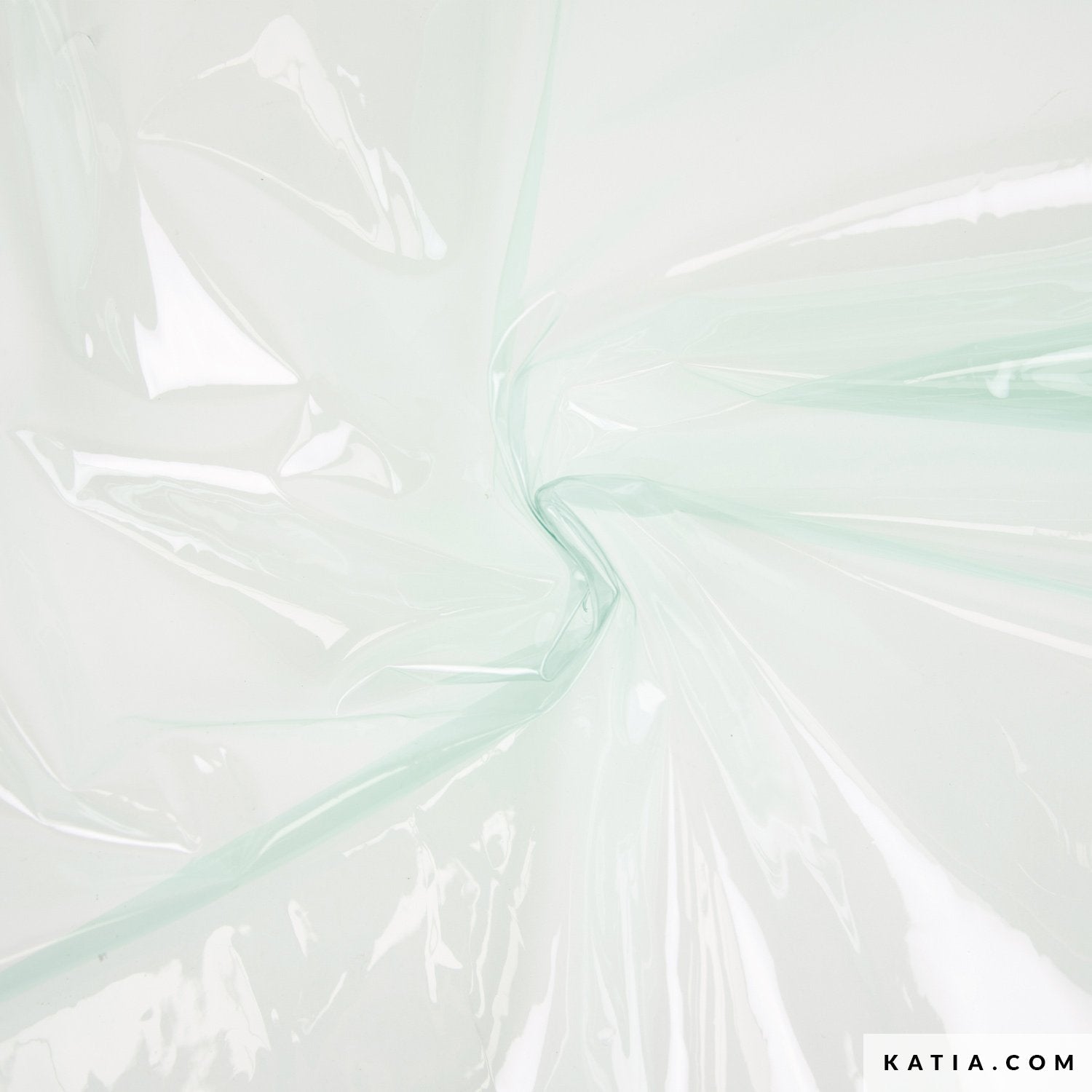 PVC Translucent vinyl fabric, 68cm - 226gr/mt2, per 1 meter Aqua | Knitting yarn shop / dzijas veikals