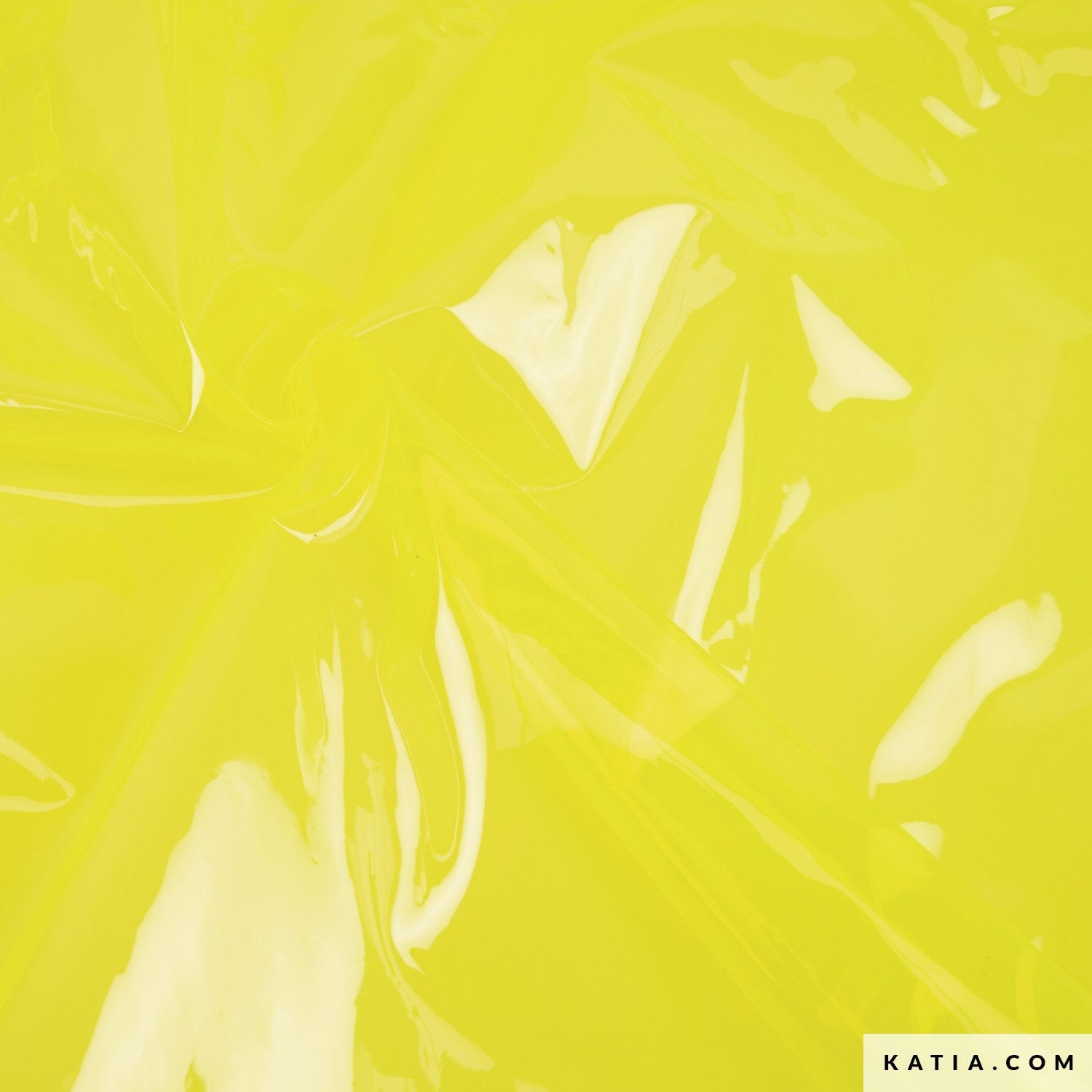 PVC Translucent vinyl fabric, 68cm - 226gr/mt2, per 1 meter Neon Lemon | Knitting yarn shop / dzijas veikals