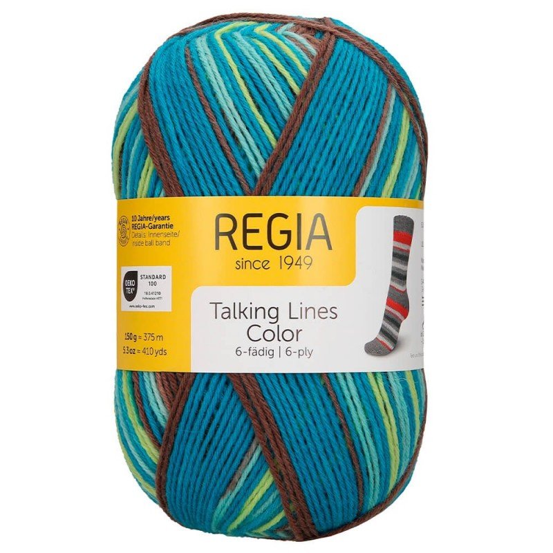 Regia Talking Lines Color 6ply Sock Yarn 5102 | Knitting yarn shop / dzijas veikals