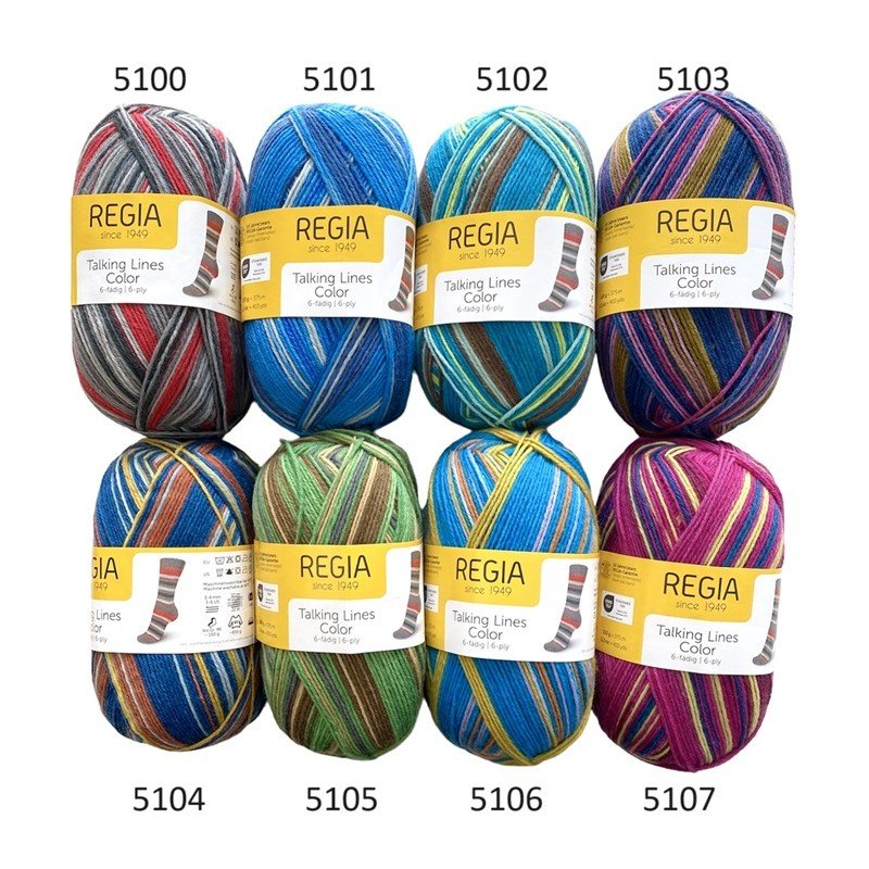 Regia Talking Lines Color 6ply Sock Yarn 5103 | Knitting yarn shop / dzijas veikals