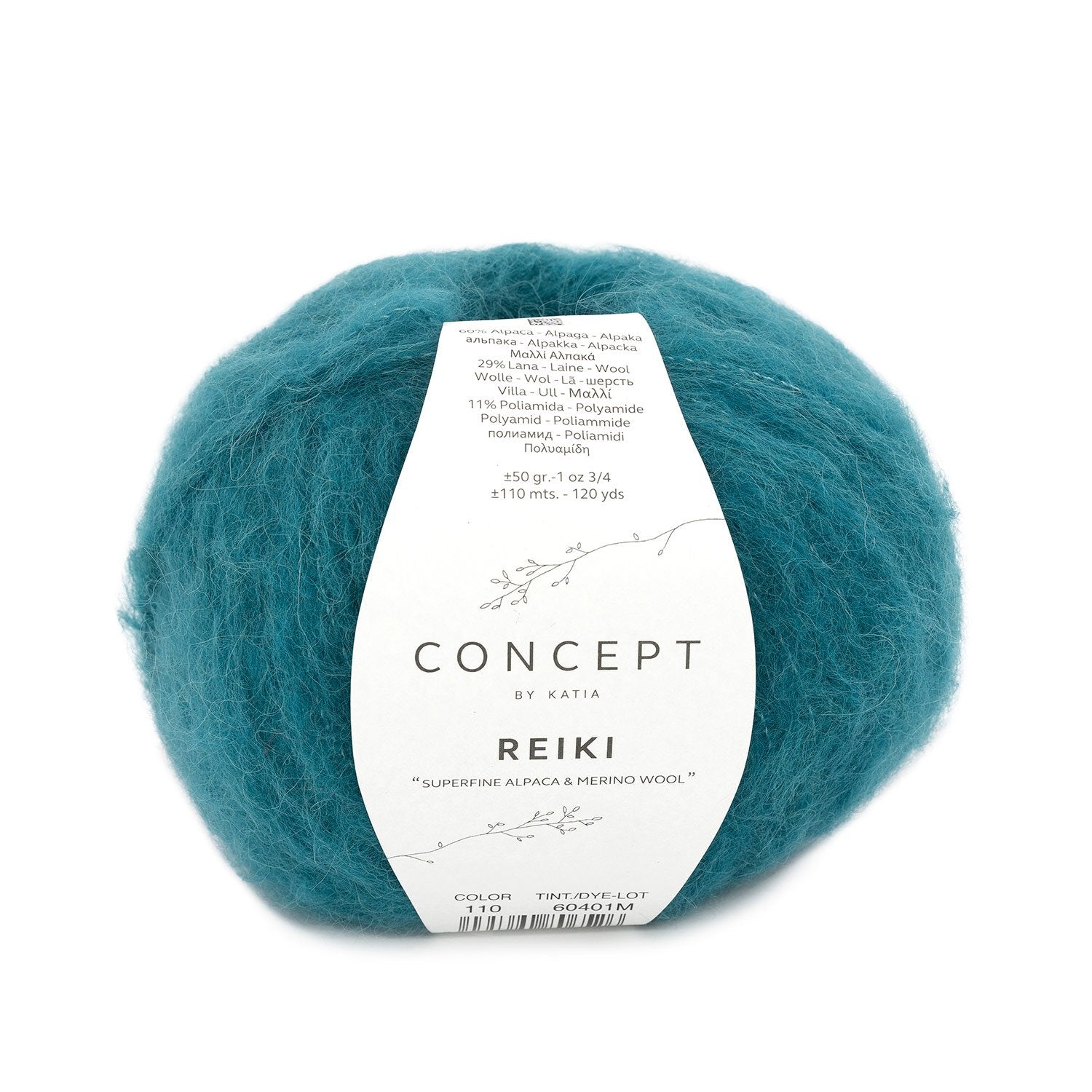 REIKI Yarn by Concept by Katia – Superfine Alpaca Blend 110 - petroleo | Knitting yarn shop / dzijas veikals