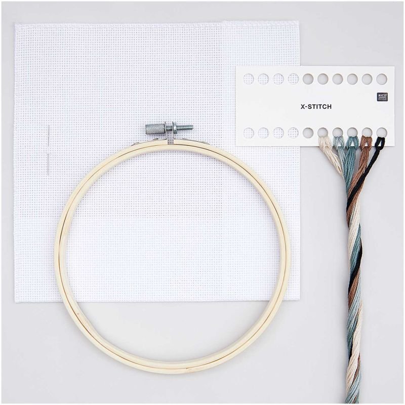 Rico Design Cross Stitch Embroidery Kit - Seagull | Knitting yarn shop / dzijas veikals