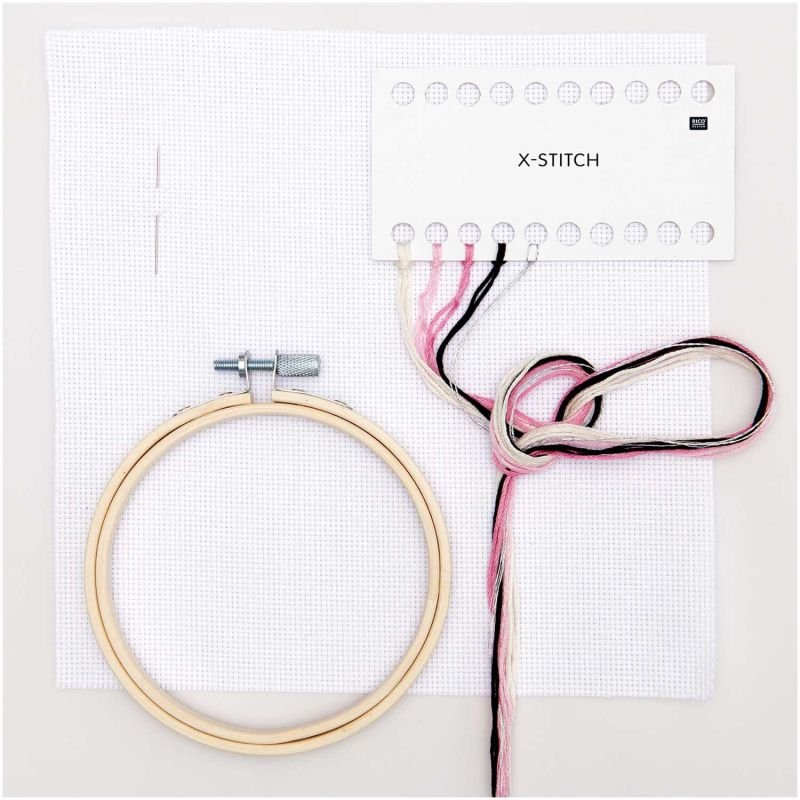 Rico Design Cross Stitch Embroidery Kit - Unicorn | Knitting yarn shop / dzijas veikals