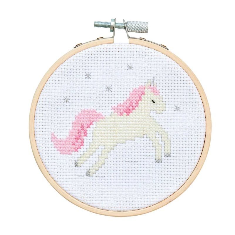 Rico Design Cross Stitch Embroidery Kit - Unicorn | Knitting yarn shop / dzijas veikals