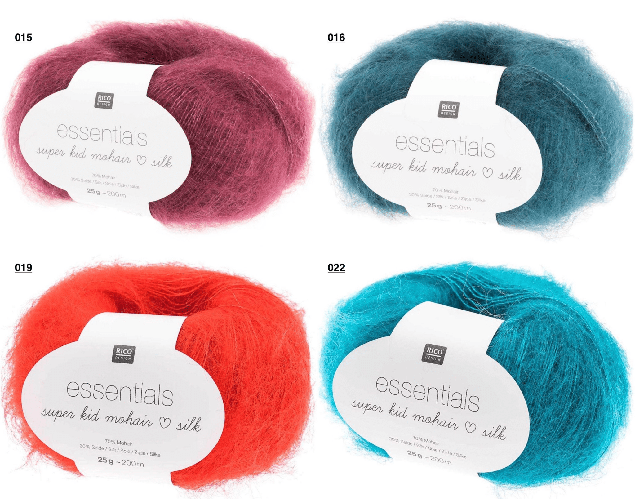Rico Design Essentials Super Kid Mohair Loves Silk, silky soft mohair yarn 008skm | Knitting yarn shop / dzijas veikals