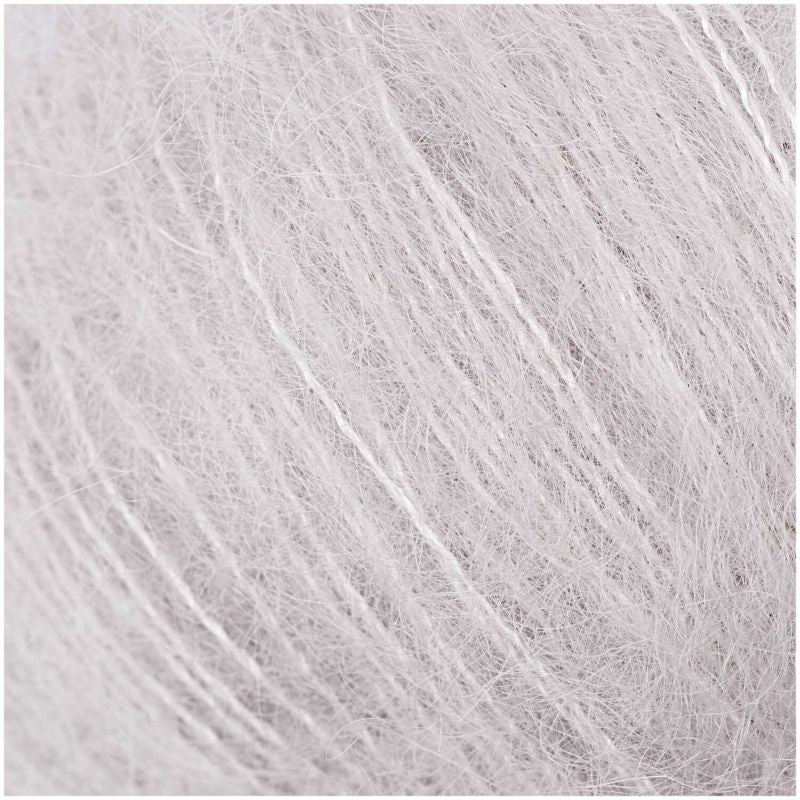 Rico Design Essentials Super Kid Mohair Loves Silk Yarn - Mohair & Silk 008 silver | Knitting yarn shop / dzijas veikals