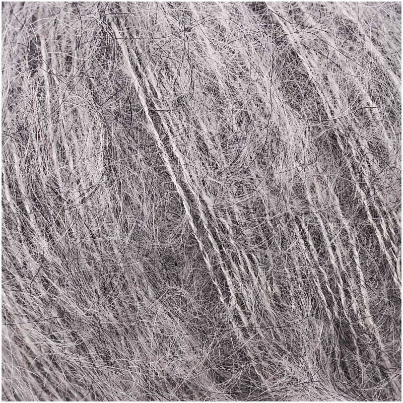 Rico Design Essentials Super Kid Mohair Loves Silk Yarn - Mohair & Silk 030 light grey melange | Knitting yarn shop / dzijas veikals
