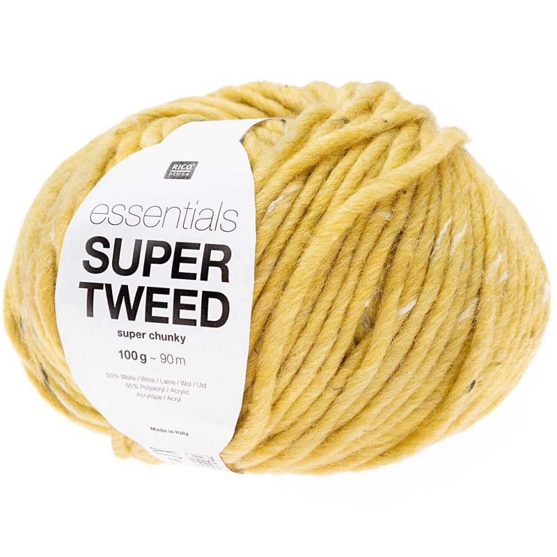 Rico Design Essentials Super Tweed Super Chunky Yarn - Wool Blend 001 Vanilla | Knitting yarn shop / dzijas veikals