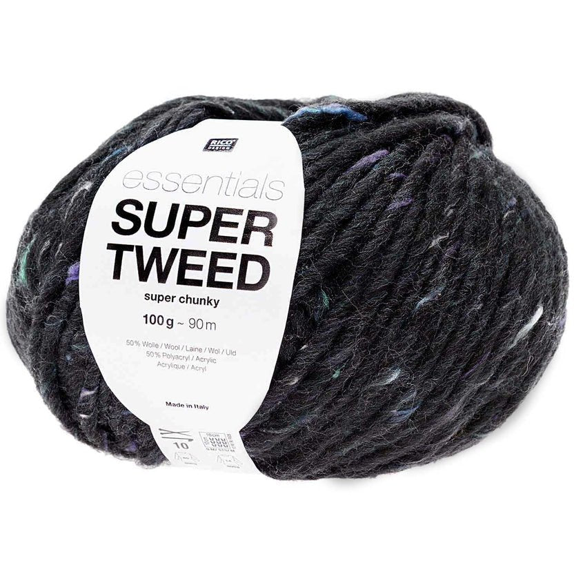 Rico Design Essentials Super Tweed Super Chunky Yarn - Wool Blend 001 Vanilla | Knitting yarn shop / dzijas veikals