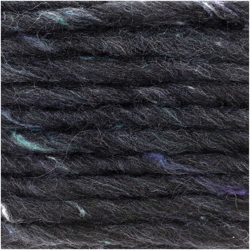 Rico Design Essentials Super Tweed Super Chunky Yarn - Wool Blend 006 Black | Knitting yarn shop / dzijas veikals
