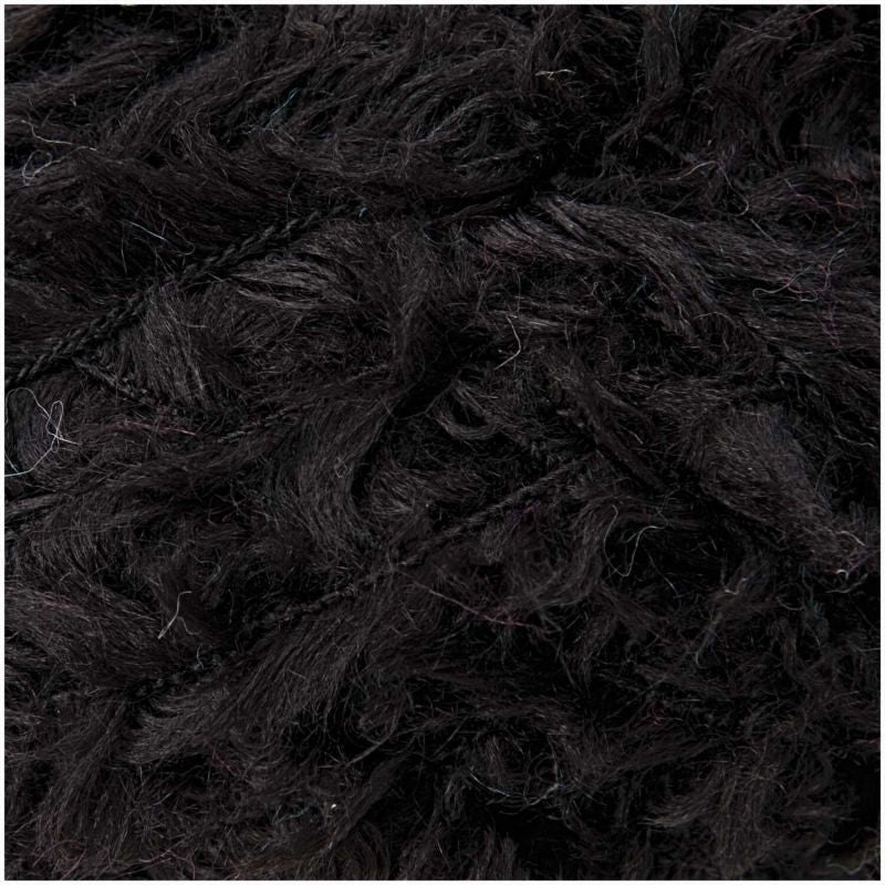 Rico Design Fashion Fur Yarn - Faux Fur 005 black | Knitting yarn shop / dzijas veikals