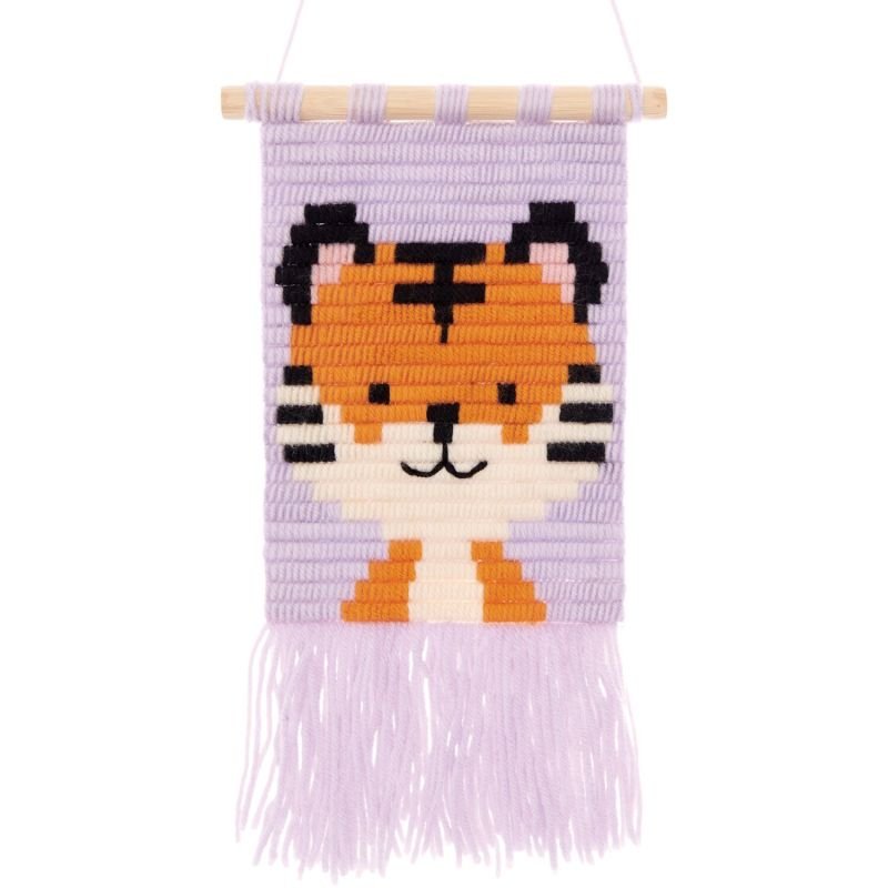 Rico Design Longstitch Embroidery Kit - Tiger | Knitting yarn shop / dzijas veikals