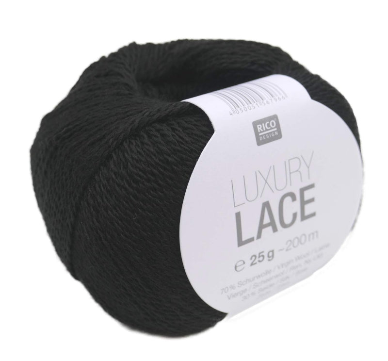 Rico Design Luxury Lace Yarn - Virgin Wool & Silk 001 white | Knitting yarn shop / dzijas veikals