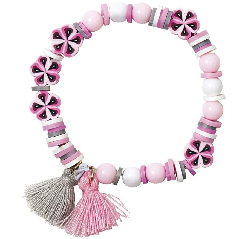 Rico Design Mini Bead Bracelet Set - Pink-Grey | Knitting yarn shop / dzijas veikals