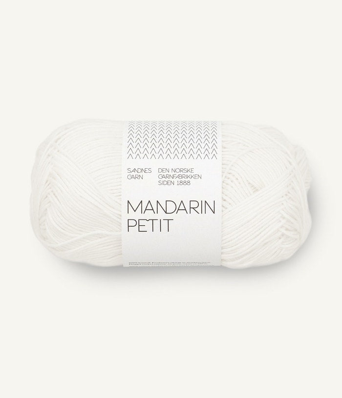Sandnes Garn MANDARIN PETIT 1002 creme | Knitting yarn shop / dzijas veikals