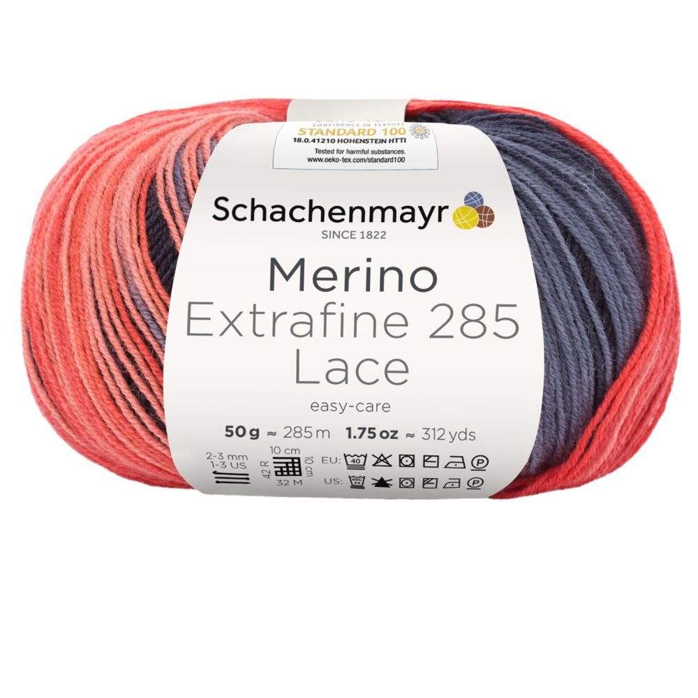 Schachenmayr Merino Extrafine 285 Lace Yarn, 50 g 582 Coccin | Knitting yarn shop / dzijas veikals