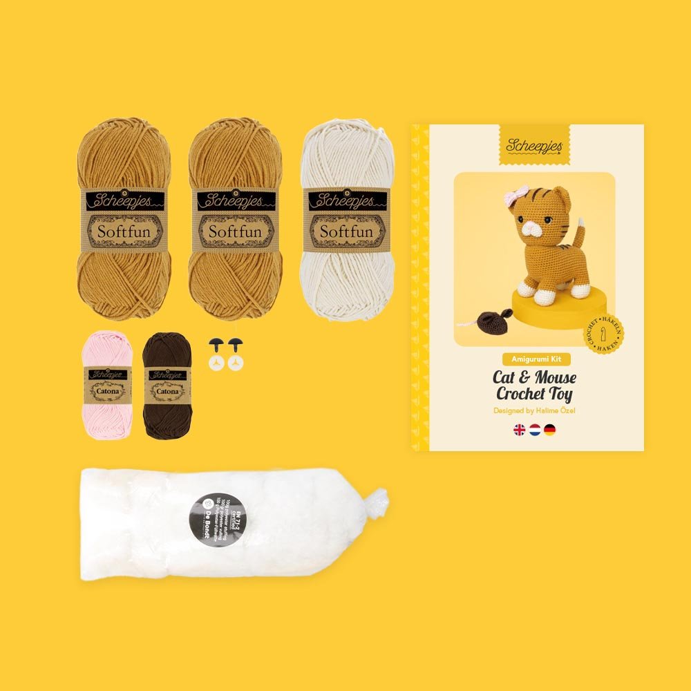 Scheepjes Amigurumi kit Cat & Mouse crochet toy | Knitting yarn shop / dzijas veikals