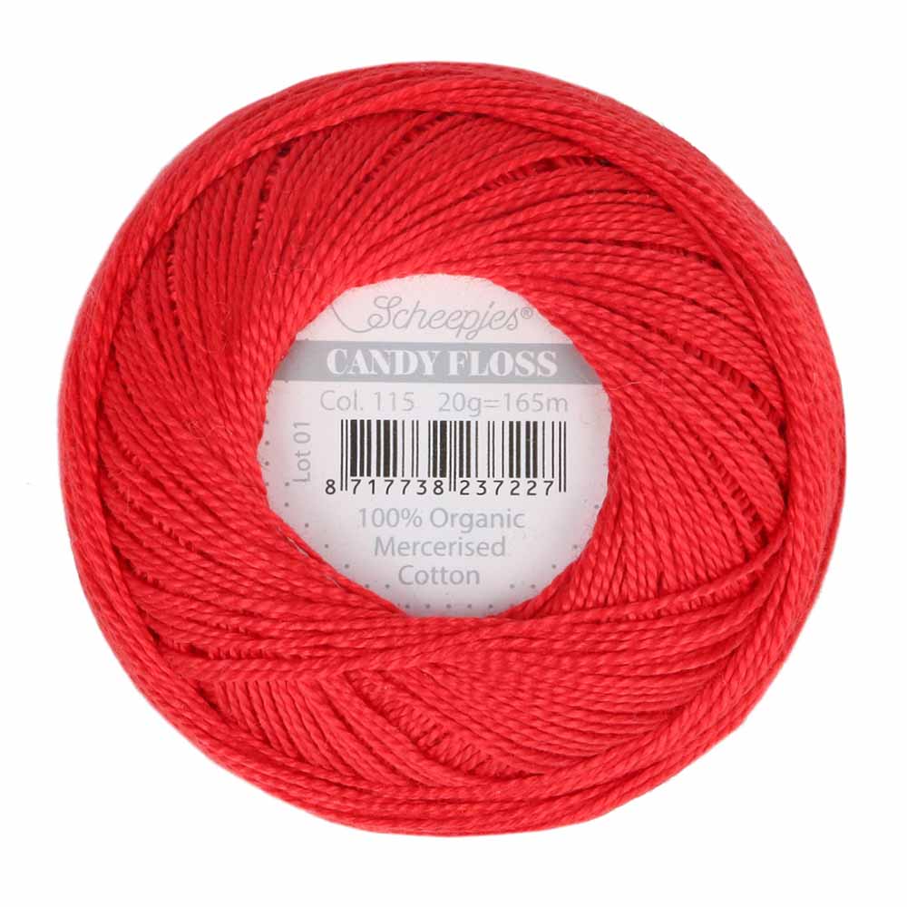 Scheepjes Candy Floss 20g 115 Hot Red | Knitting yarn shop / dzijas veikals