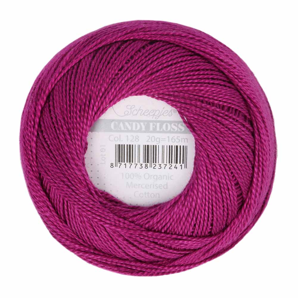 Scheepjes Candy Floss 20g 128 Tyrian Purple | Knitting yarn shop / dzijas veikals