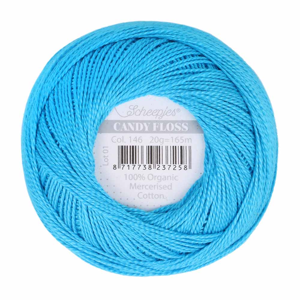 Scheepjes Candy Floss 20g 146 Vivid Blue | Knitting yarn shop / dzijas veikals