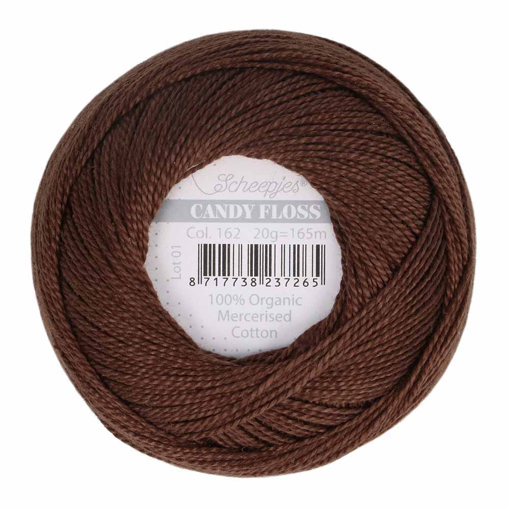 Scheepjes Candy Floss 20g 162 Black Coffee | Knitting yarn shop / dzijas veikals