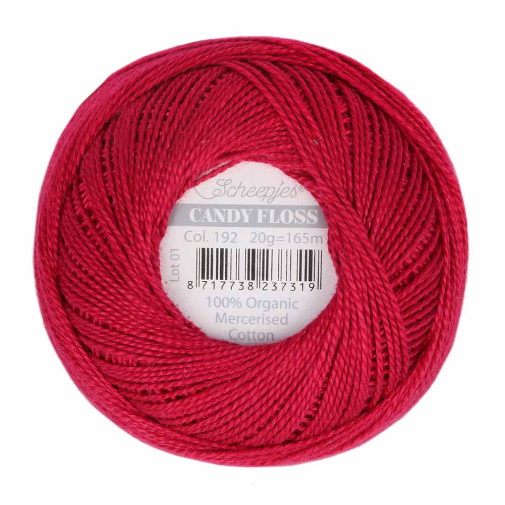 Scheepjes Candy Floss 20g 192 Scarlet | Knitting yarn shop / dzijas veikals