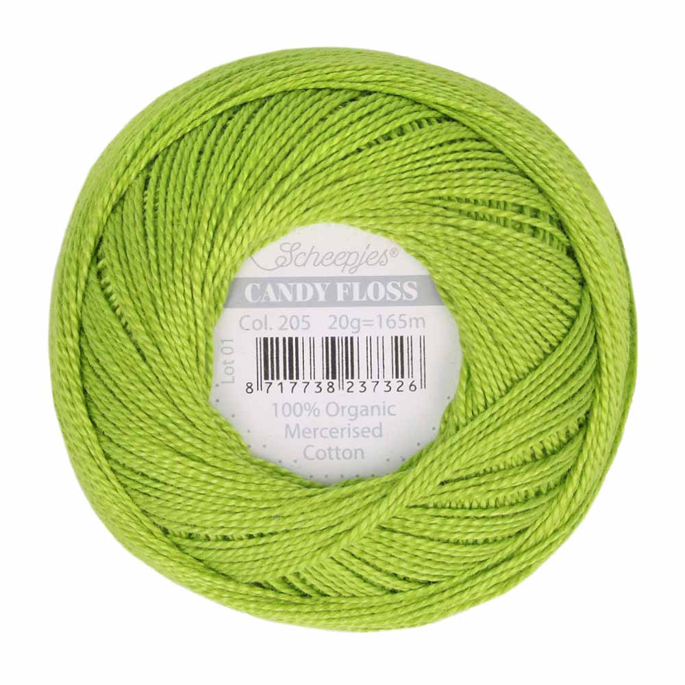 Scheepjes Candy Floss 20g 205 Kiwi | Knitting yarn shop / dzijas veikals