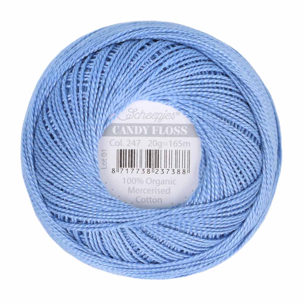 Scheepjes Candy Floss 20g 247 Bluebird | Knitting yarn shop / dzijas veikals