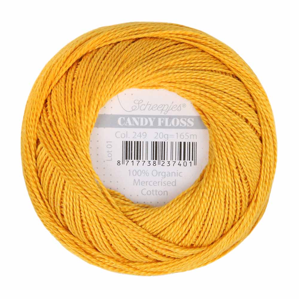 Scheepjes Candy Floss 20g 249 Saffron | Knitting yarn shop / dzijas veikals