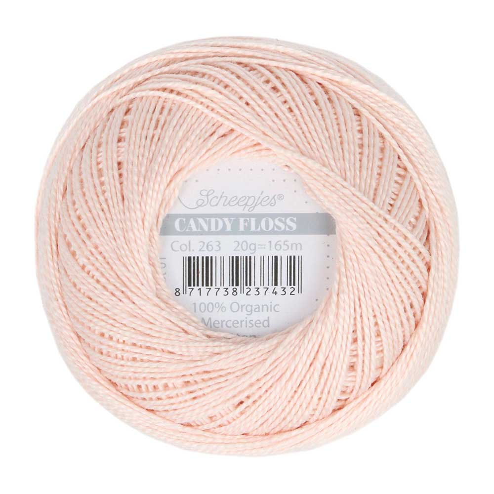 Scheepjes Candy Floss 20g 263 Petal Peach | Knitting yarn shop / dzijas veikals