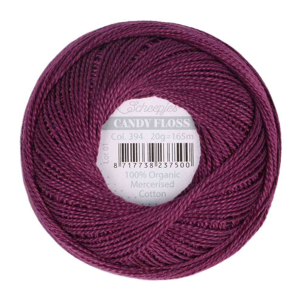 Scheepjes Candy Floss 20g 394 Shadow Purple | Knitting yarn shop / dzijas veikals