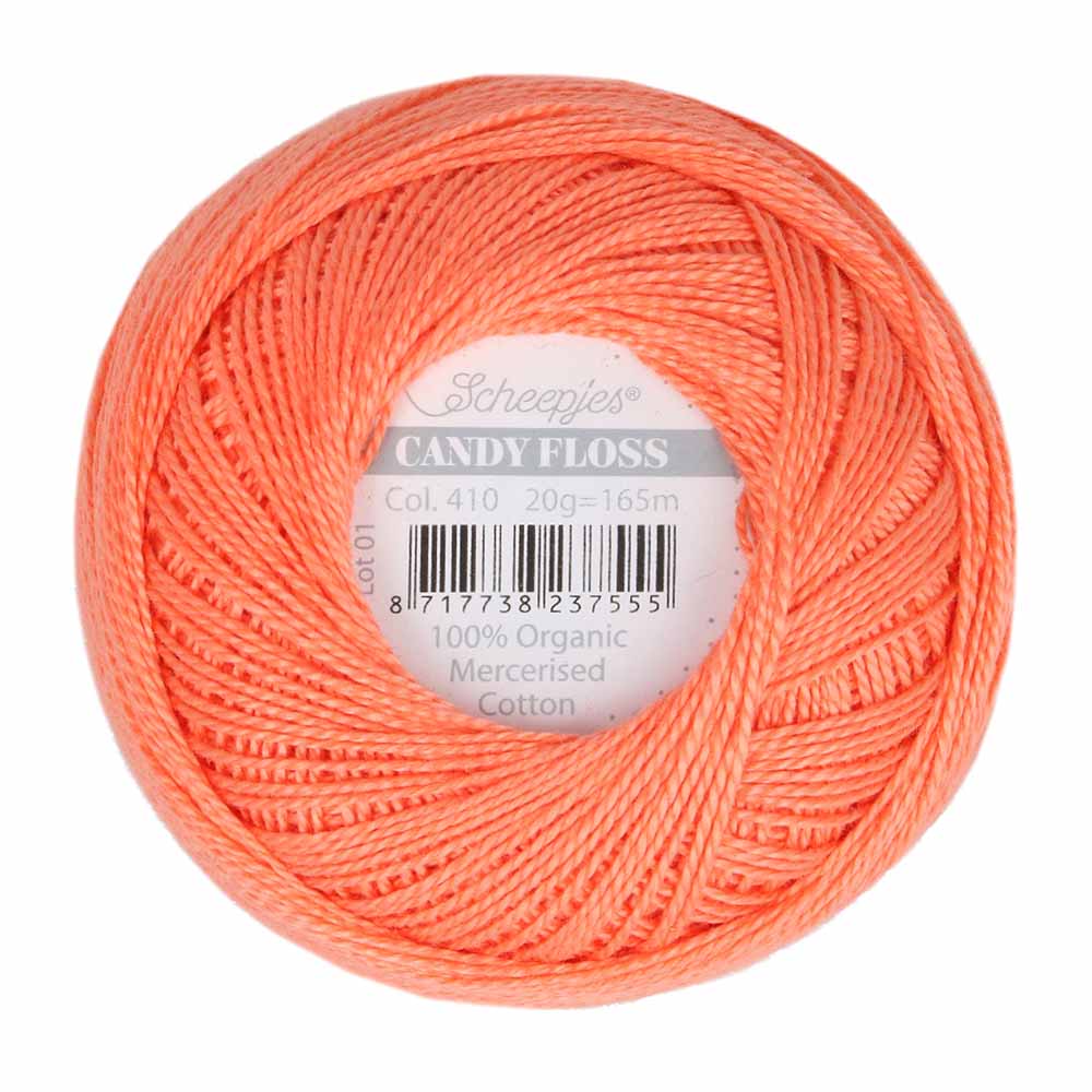 Scheepjes Candy Floss 20g 410 Rich Coral | Knitting yarn shop / dzijas veikals