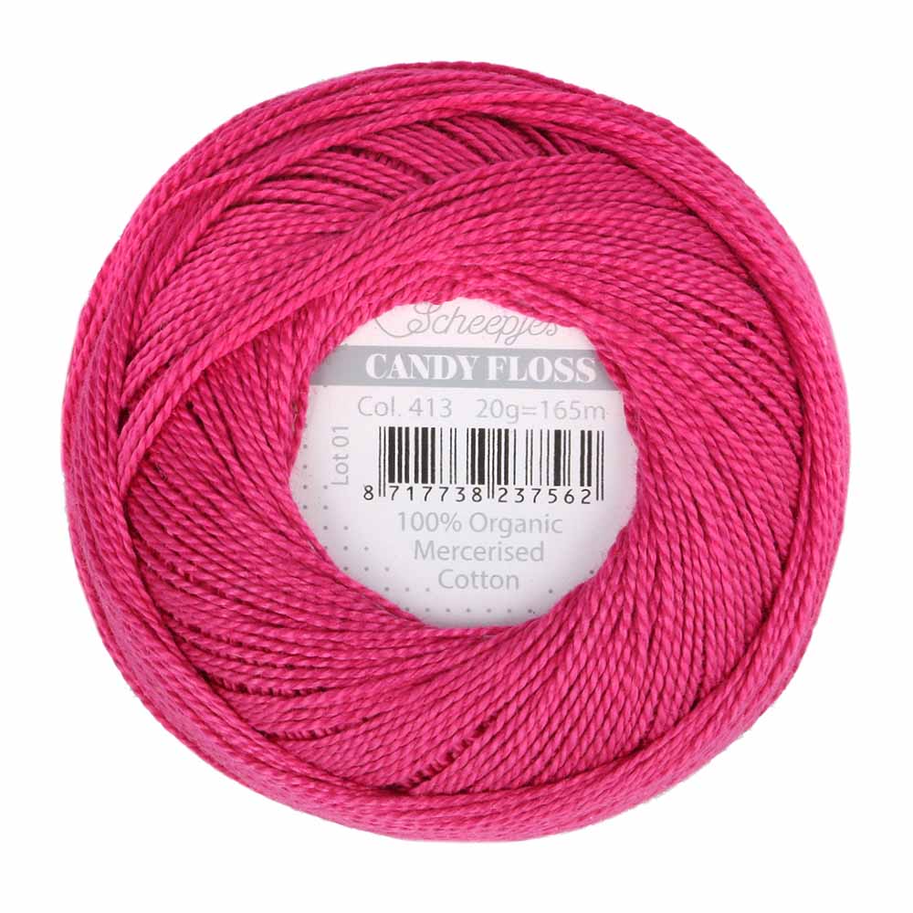 Scheepjes Candy Floss 20g 413 Cherry | Knitting yarn shop / dzijas veikals