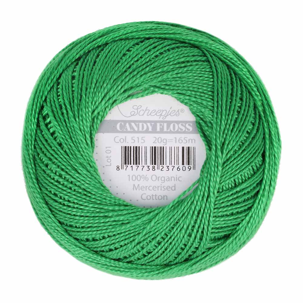 Scheepjes Candy Floss 20g 515 Emerald | Knitting yarn shop / dzijas veikals