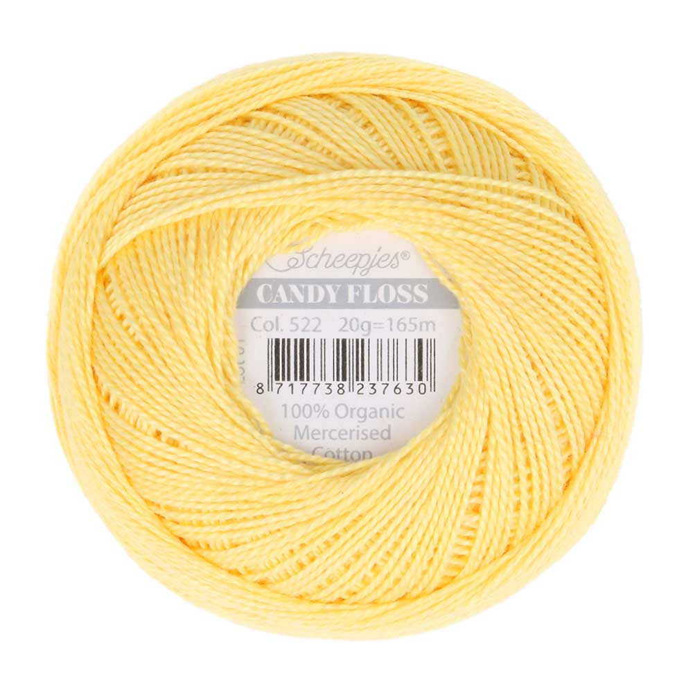 Scheepjes Candy Floss 20g 522 Primrose | Knitting yarn shop / dzijas veikals