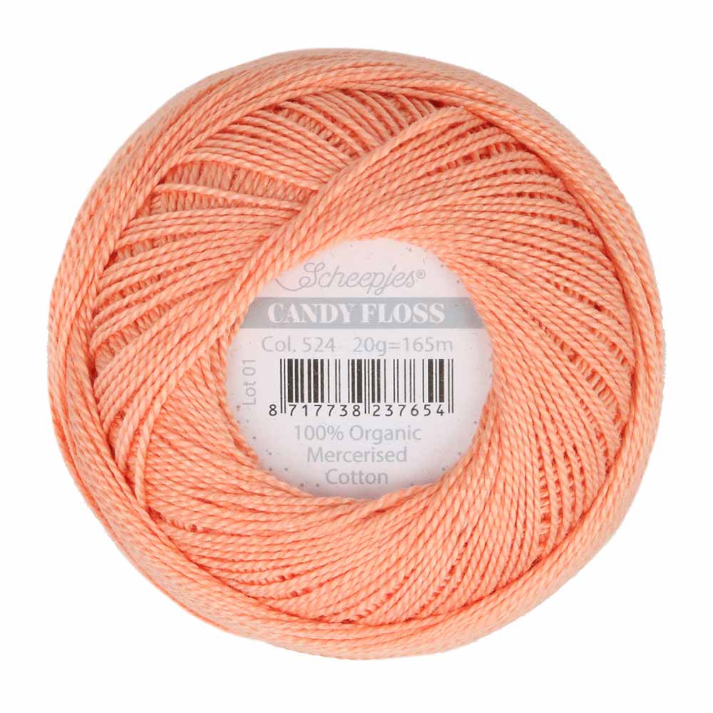 Scheepjes Candy Floss 20g 524 Apricot | Knitting yarn shop / dzijas veikals