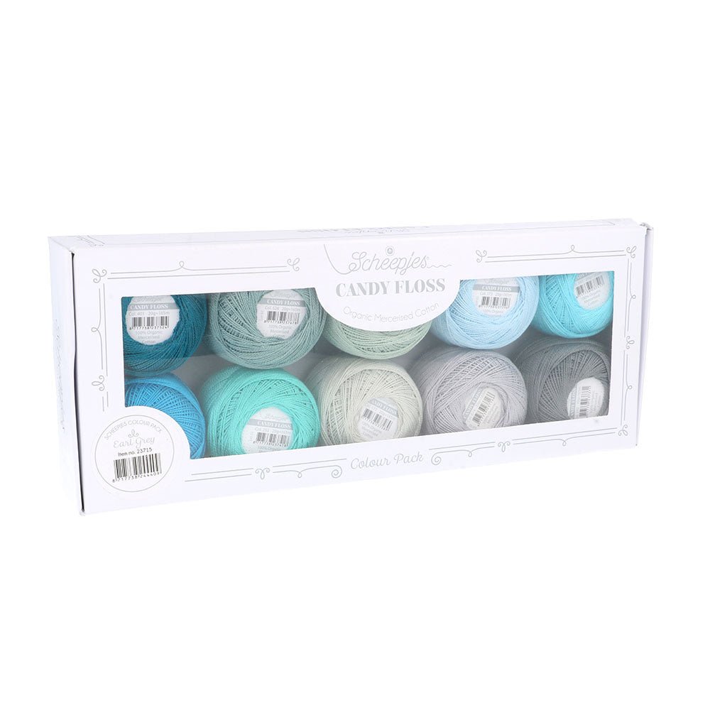Scheepjes Candy Floss colour pack 10x20g, 10 variants 1st - Earl Grey | Knitting yarn shop / dzijas veikals