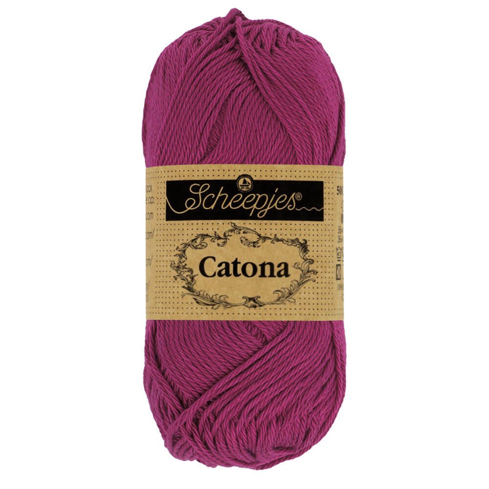 Scheepjes Catona 25g (selection of colours from 074 to 414) 128 Tyrian Purple | Knitting yarn shop / dzijas veikals