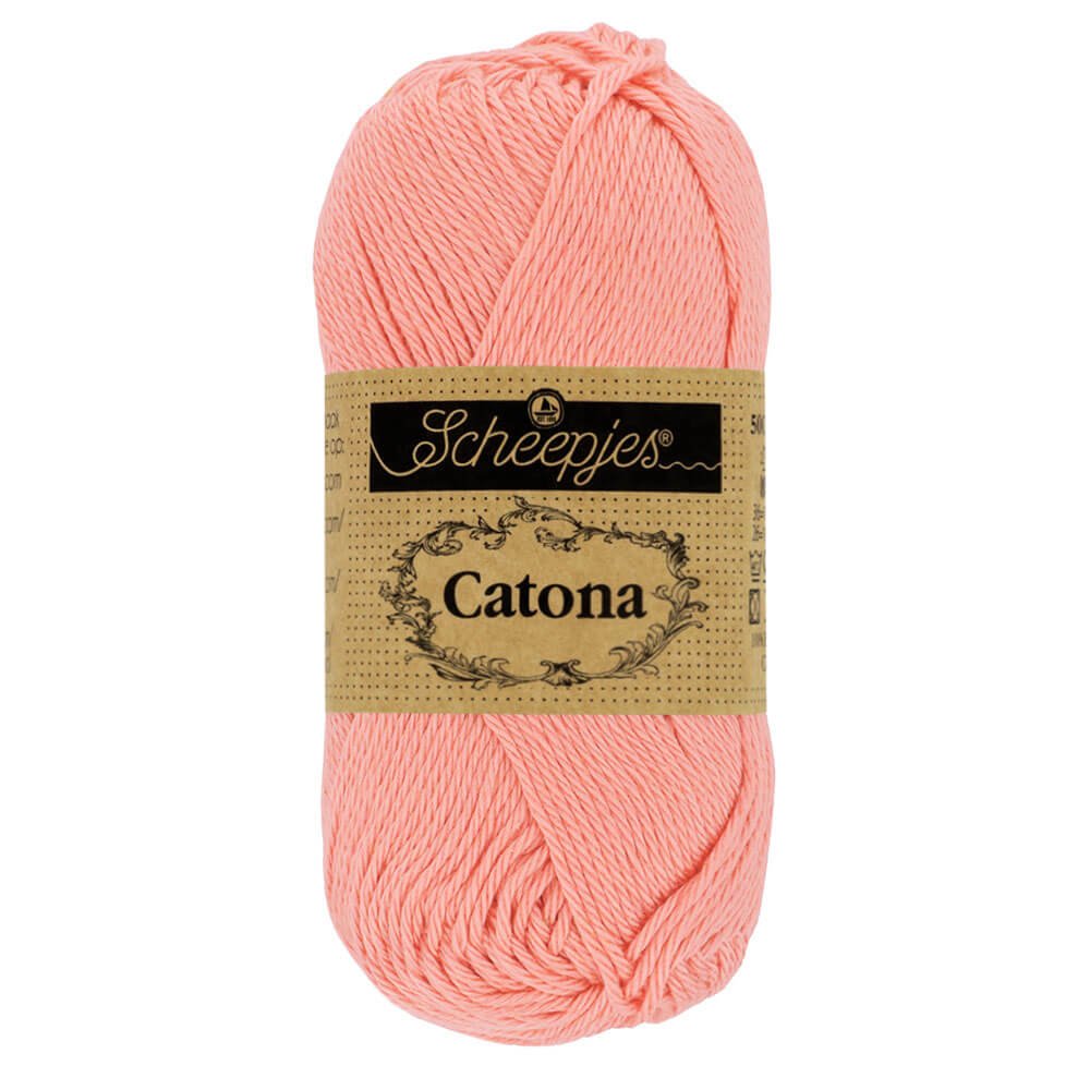 Scheepjes Catona 25g (selection of colours from 074 to 414) 264 Light Coral | Knitting yarn shop / dzijas veikals