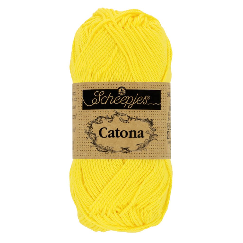 Scheepjes Catona 25g (selection of colours from 074 to 414) 280 Lemon | Knitting yarn shop / dzijas veikals