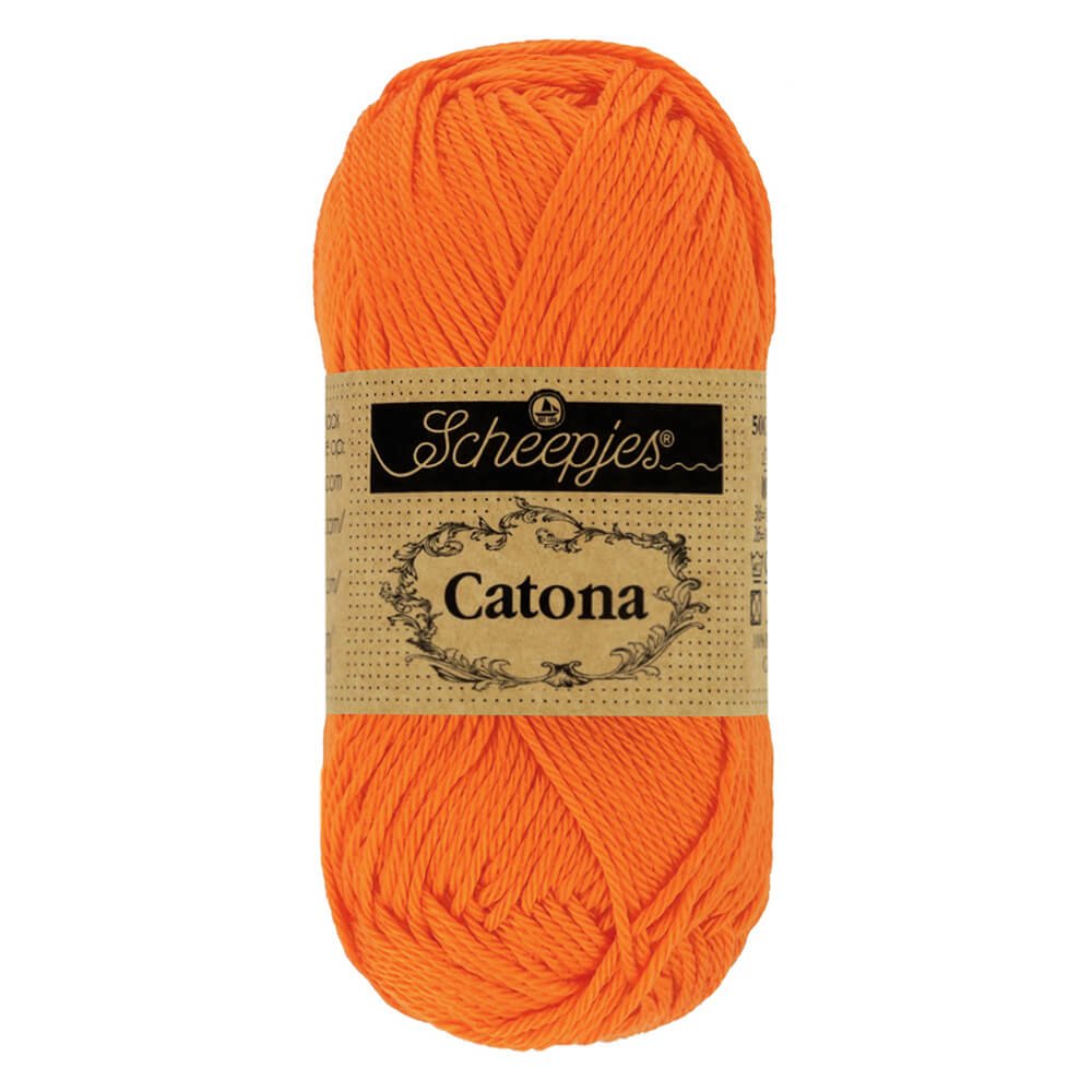 Scheepjes Catona 25g (selection of colours from 074 to 414) 281 Tangerine | Knitting yarn shop / dzijas veikals