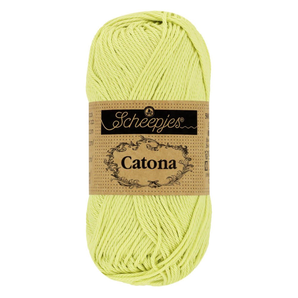Scheepjes Catona 25g (selection of colours from 074 to 414) 392 Lime Juice | Knitting yarn shop / dzijas veikals
